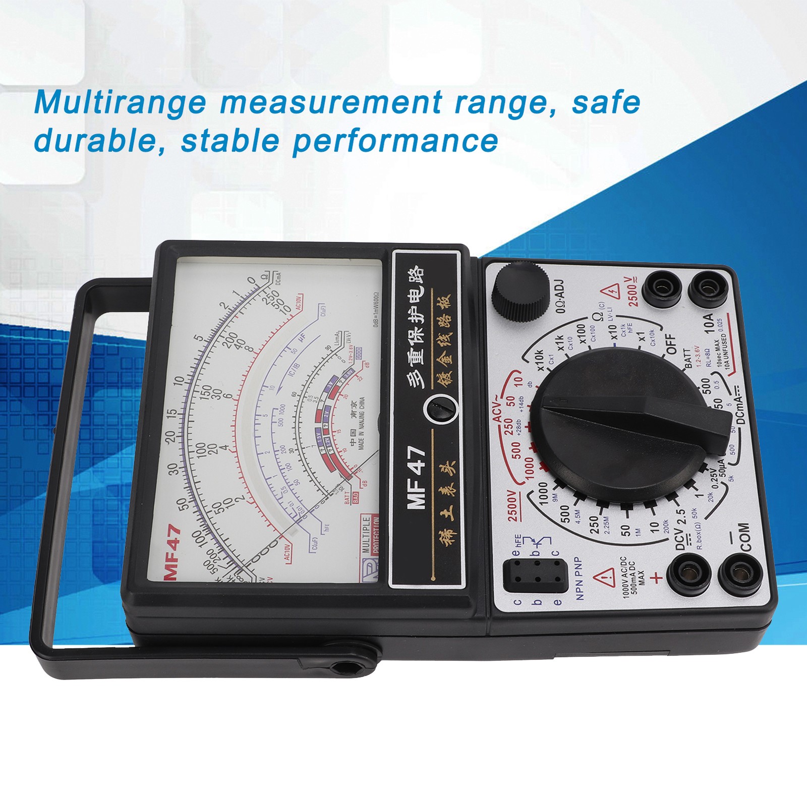 MF47 Internal Magnetic Pointer Type Multimeter High Accuracy Analog Multimeter