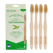 Bamboo Toothbrushes 4 Pack NEW VEGAN Adult Cruelty Free FREE SHIPPING Rite Aid