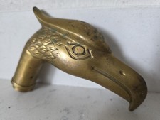 Vintage MCM Estate Solid Brass Eagle Cane Handle 4" Threaded Walking Stick Top