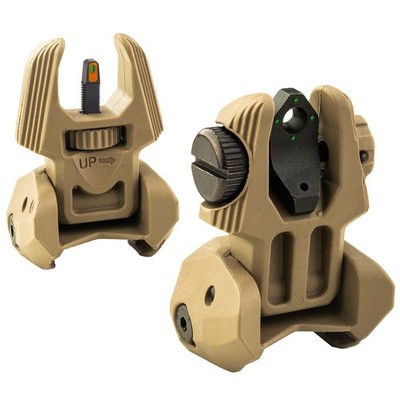 Meprolight FRBS M4D Tritium Flip Backup Sight Set, FDE (403440): NEW, Free Ship