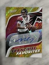 2023 Prestige Football Michael Vick Franchise Favorites Auto Gold /10 Book end.