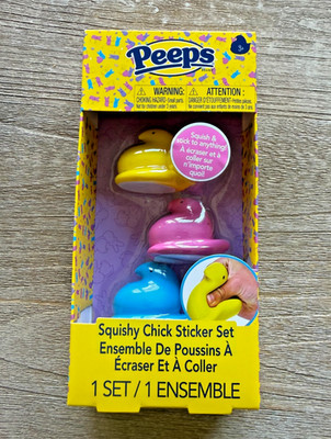 PEEPS Squishy Sticker Set Chick Easter Slow Rise Toy NEW Sealed  EXPEDITED SHIP