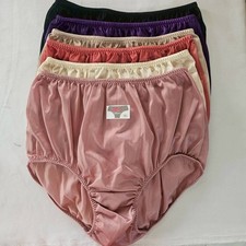 6 Nylon Granny Panties Comfort Underwear Woman Man Briefs High Waist 36"-42" XL