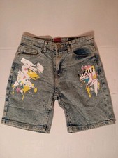 Truth Substance Common Sense Boys Shorts Size 12 Denim Paint Splatter Hustle