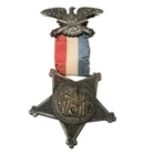 Antique 1890's GAR Grand Army Of The Republic Civil War Veterans Badge Type V