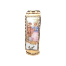 VTG LIMOGES FRAGONARD LIPSTICK HOLDER CASE WITH MIRROR PARIS FRANCE LCS BREVETE