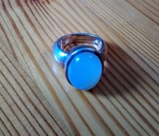 Ring massiv EchtSilber Mondstein Gr. 53/54 Silber