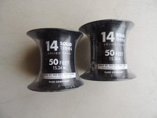 14 GAUGE THHN WIRE SOLID COPPER BLACK/GRAY 50' THHN 600V 90C APPLIANCE LOT of 2