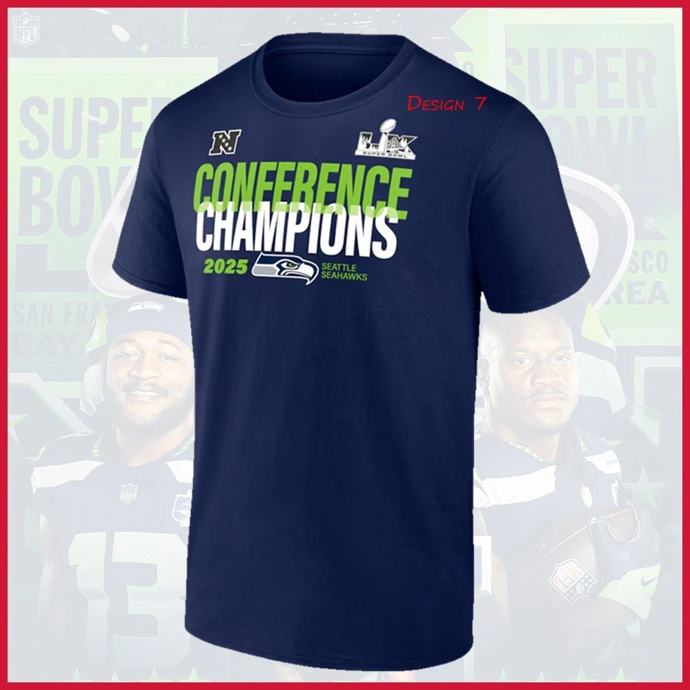 Seattle Seahawks 2025 NFC Champions All Design One Side For Fans