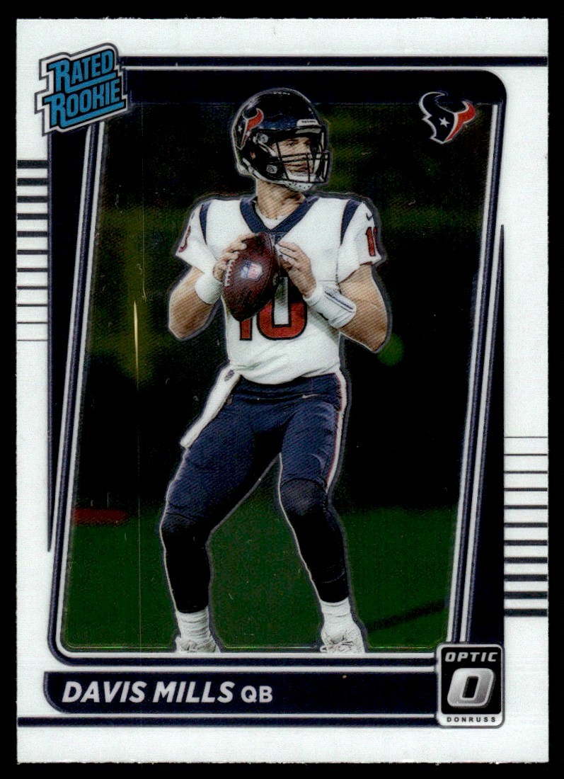 Davis Mills 2021 Donruss Optic Rated Rookie Card RC #222 Houston Texans
