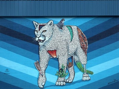 This phantasmic a mountain lion includes several outgrowths evoking the rugged