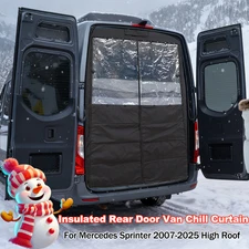 Insulated Rear Door Van Chill Curtain for Mercedes Sprinter 2007-2025 High Roof