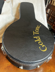 Vtg Gold Tone Black Ukulele Case Locking Fully Lined Plush w/Carry Handle w/key