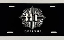REFLECTIVE Engraved Custom Business Logo Diamond Etched License Plate Car Tag
