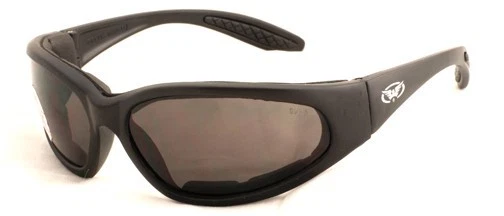 Shatterproof Padded Motorcycle Sunglasses/Unbreakable Biker Glasses + Free Pouch - Picture 1 of 9