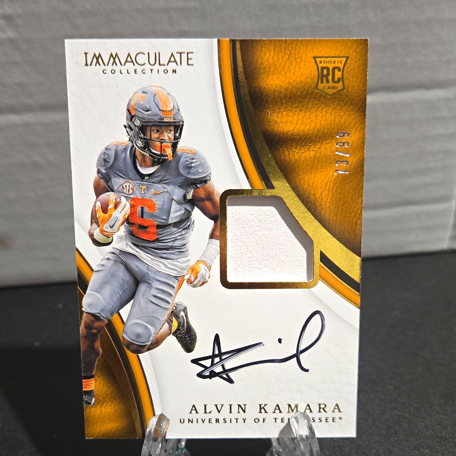 Alvin Kamara Panini Immaculate Collegiate #151 Patch Autograph