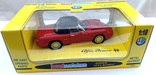 Jouef Evolution # 3303, 1:18 scale metal diecast Alfa Romeo Spider in Red. NEW