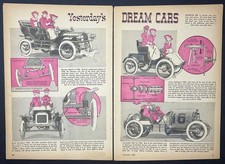 Yesterday&rsquo;s Dream Cars Locomobile*Marion*Brush*Union Stanhope -Pin-up Garage Art