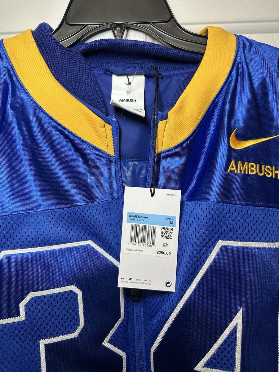 Size M Nike x AMBUSH Football Jacket Deep Royal Blue Men's DX6916