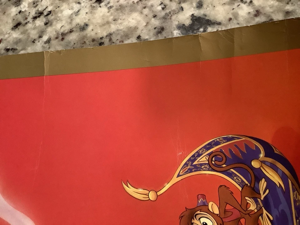 Póster de edición limitada solo para miembros del elenco de Aladdin Disney certificado de autenticidad Foto 3 de 4