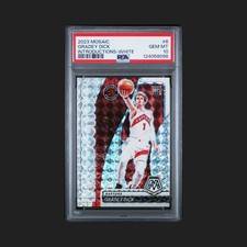 Gradey Dick 2023 Panini Mosaic Introductions White RC /25 PSA 10