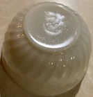 Vintage Anchor Hocking Fire King Oven Ware Milk Glass White Swirl Mixing Bowl 7”