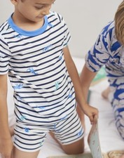 Joules Stripe Dinosaur Pjs Size 5t 2pcs Set Short Sleeve And Shorts