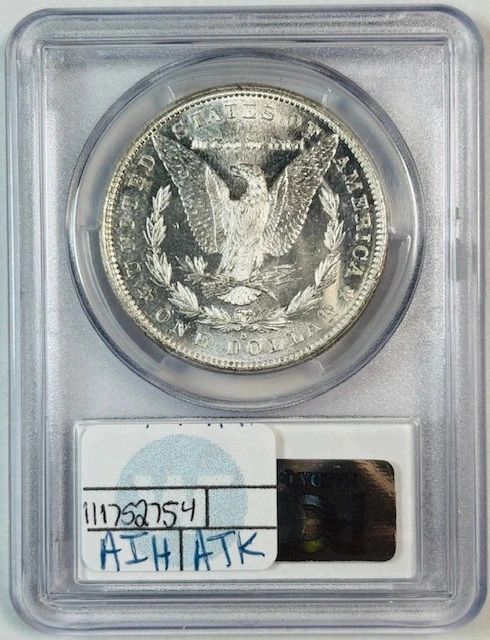 Dólar de plata Morgan 1881 S graduación profesional MS-65 PL prueba como Foto 2 de 2