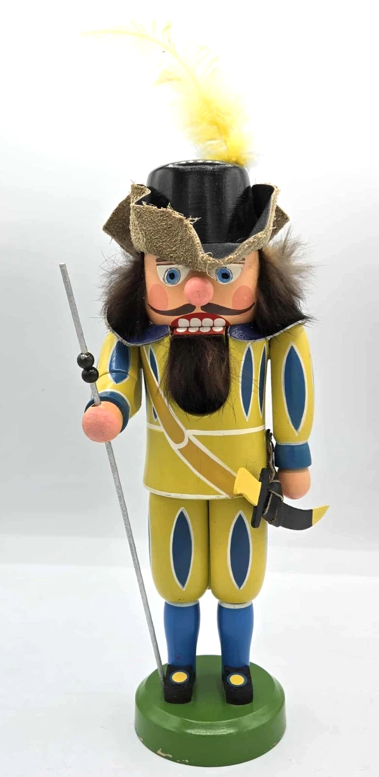 Vintage VEB Hodrewa Rosenthal West Germany Nutcracker ~10” Erzgebirge Region