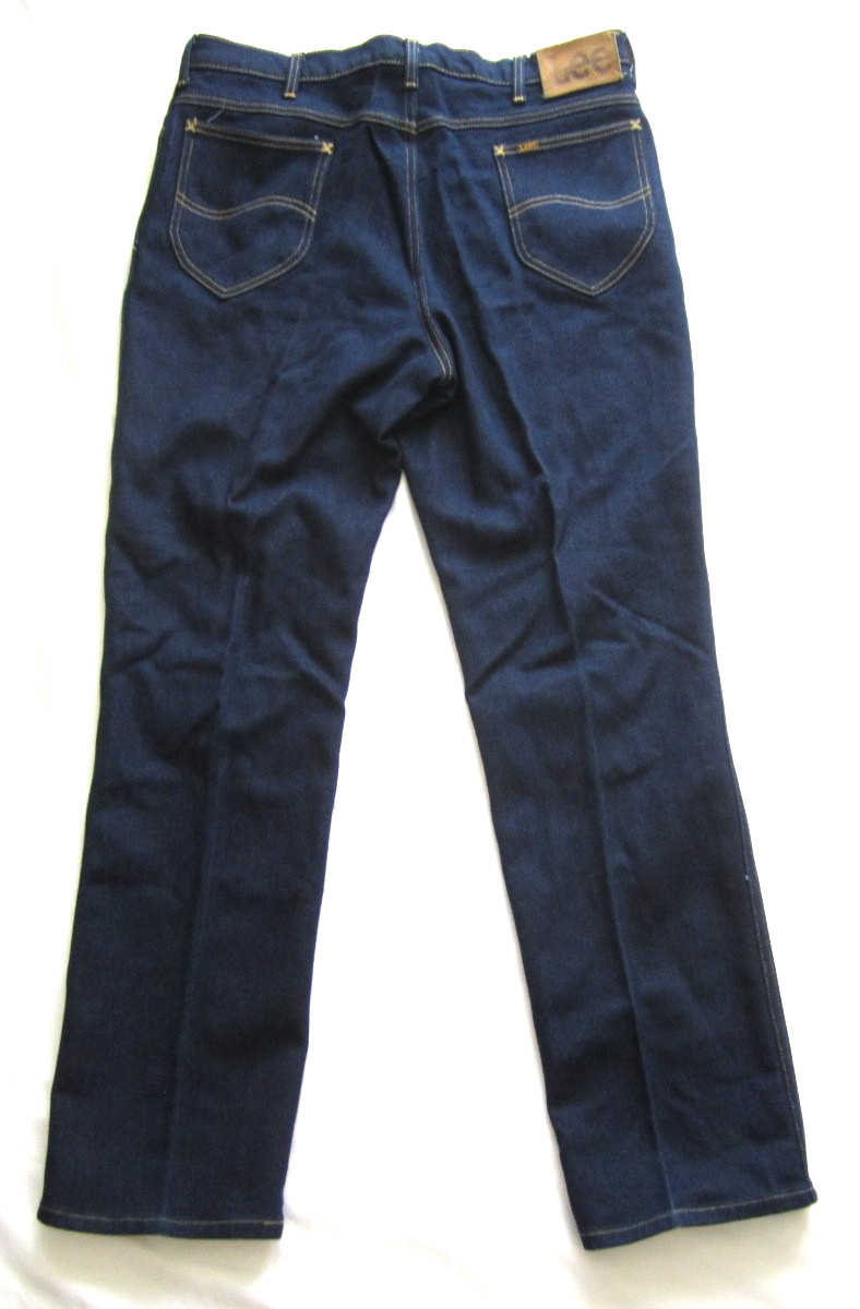 1980's Deadstock New Men Lee Rider Dark Blue Denim Jeans Sz 40x34 (USA) MP323 thumbnail 2