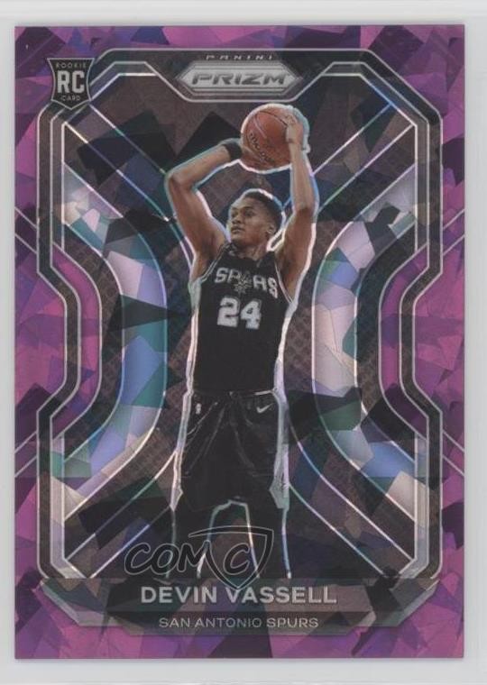 2020-21 Panini Prizm Purple Ice Prizm 52/175 Devin Vassell #252 Rookie RC dq2