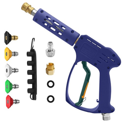 #ad High Pressure Washer Gun 3 8 Quick Connect M22 5 Nozzles 5000PSI 8 GPM $32.71
