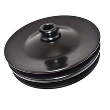 Gm Black Double 2 Groove Power Steering Pump Pulley Keyway Sbc Bbc 350 454