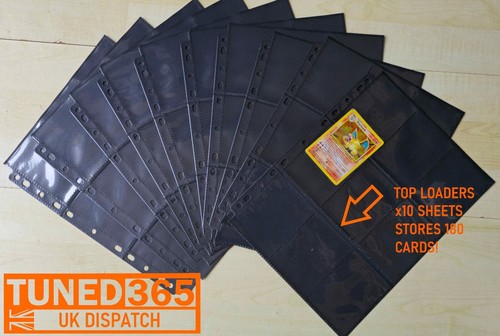 Trading Card 9-Pocket A4 Sleeves Pages 10 - 100 Binder Pokemon Yugioh TCG MTG UK - Picture 6 of 9