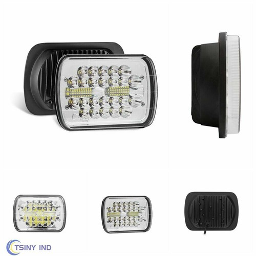 7x6" 5X7" INCH LED Headlight Hi/Low DRL For Jeep Wrangler YJ Cherokee XJ 86-95 - Picture 11 of 12