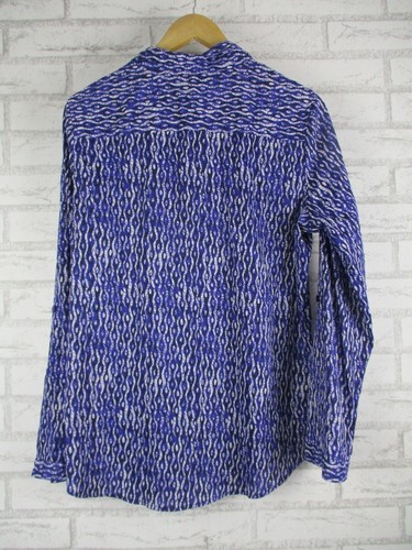 Regatta womens shirt top blouse blue print 14 button front - Picture 6 of 7