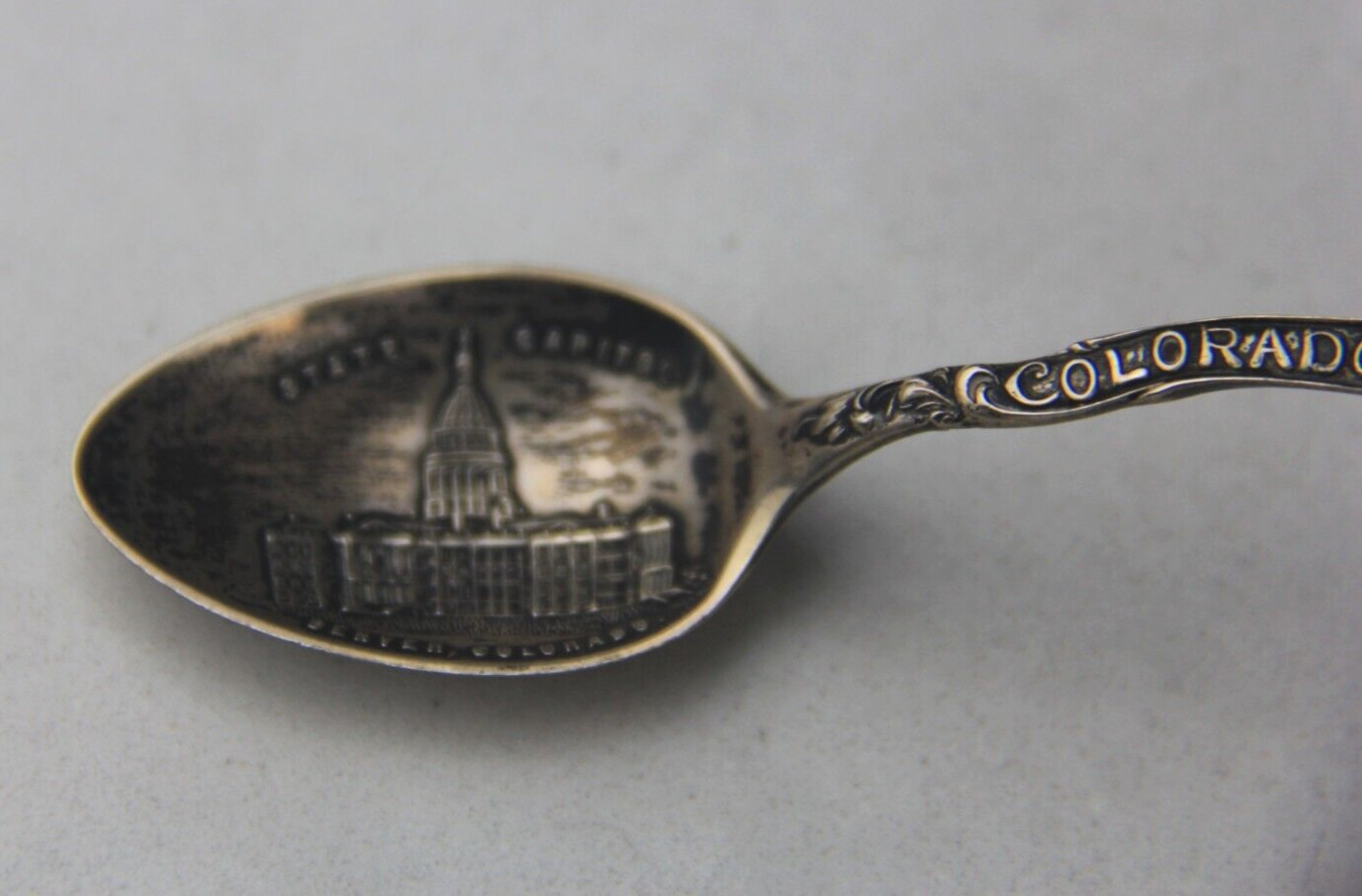 Denver Colorado State Capitol Sterling Silver Souvenir Spoon by Shepard Mfg. Co.