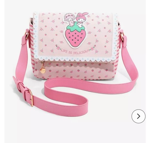 BoxLunch Sanrio Purse My Melody Sweet Piano Strawberry Crossbody New SOLD OUT - Picture 3 of 7