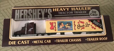K LINE HEAVY HAULER HERSHEY S MILK CHOCOLATE KISSES TRACTOR TRAILER, NEW