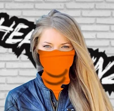 FACE MASK / BANDANA - HI-VIS FLUORO ORANGE -  (Work Wear, PPE)