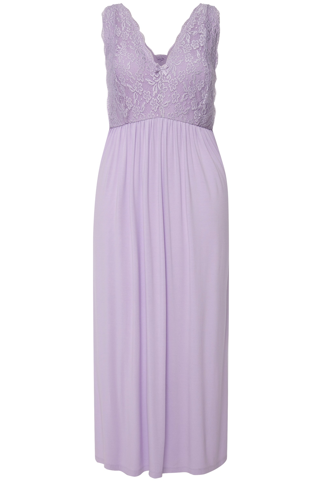 Ulla Popken Damen Unterkleid Übergrößen - A-Line Mit Spitze & V-Ausschnitt