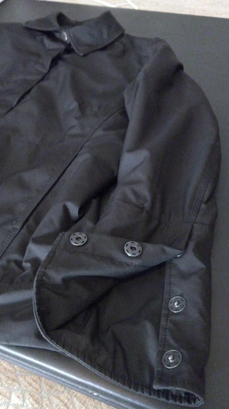 Gap Womens Black Collared Snap Button Closure Lon… - image 12