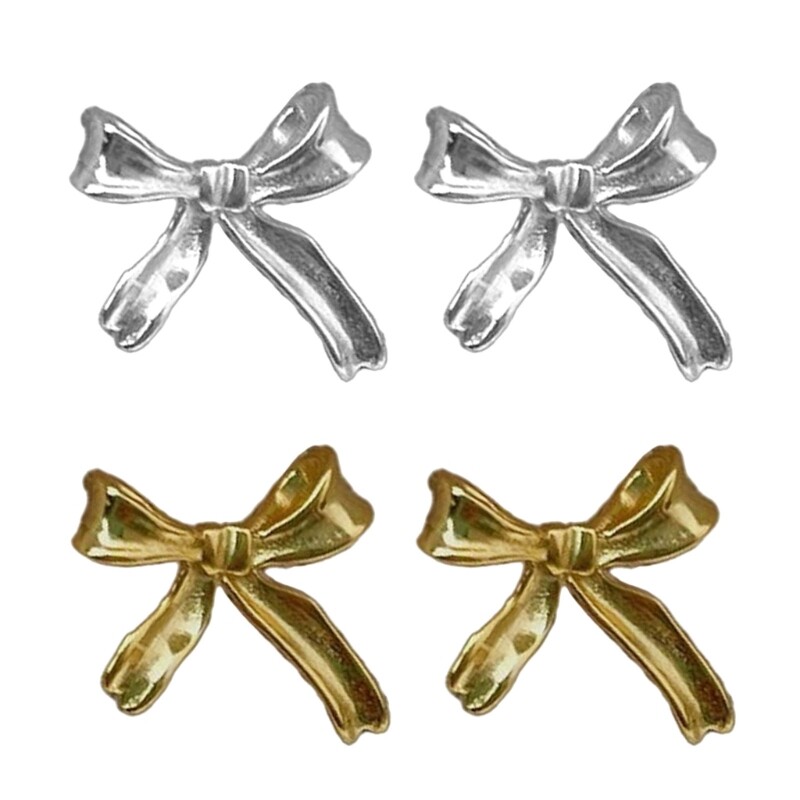 Stylish Bowknot Stud Earrings Fashionable Ear Accessories