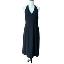 The Limited Low Back Halter Cocktail Little Black Dress Women’s Sz12 Black NEW