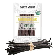 10 Organic Madagascar Vanilla Beans - Gourmet Grade A Premium Vanilla Pods - ...