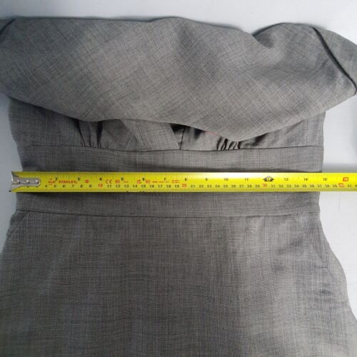 TED BAKER Wool Shift Dress Pencil Empire Line Smart Business Size 2 UK 8/10 Grey - Picture 22 of 24