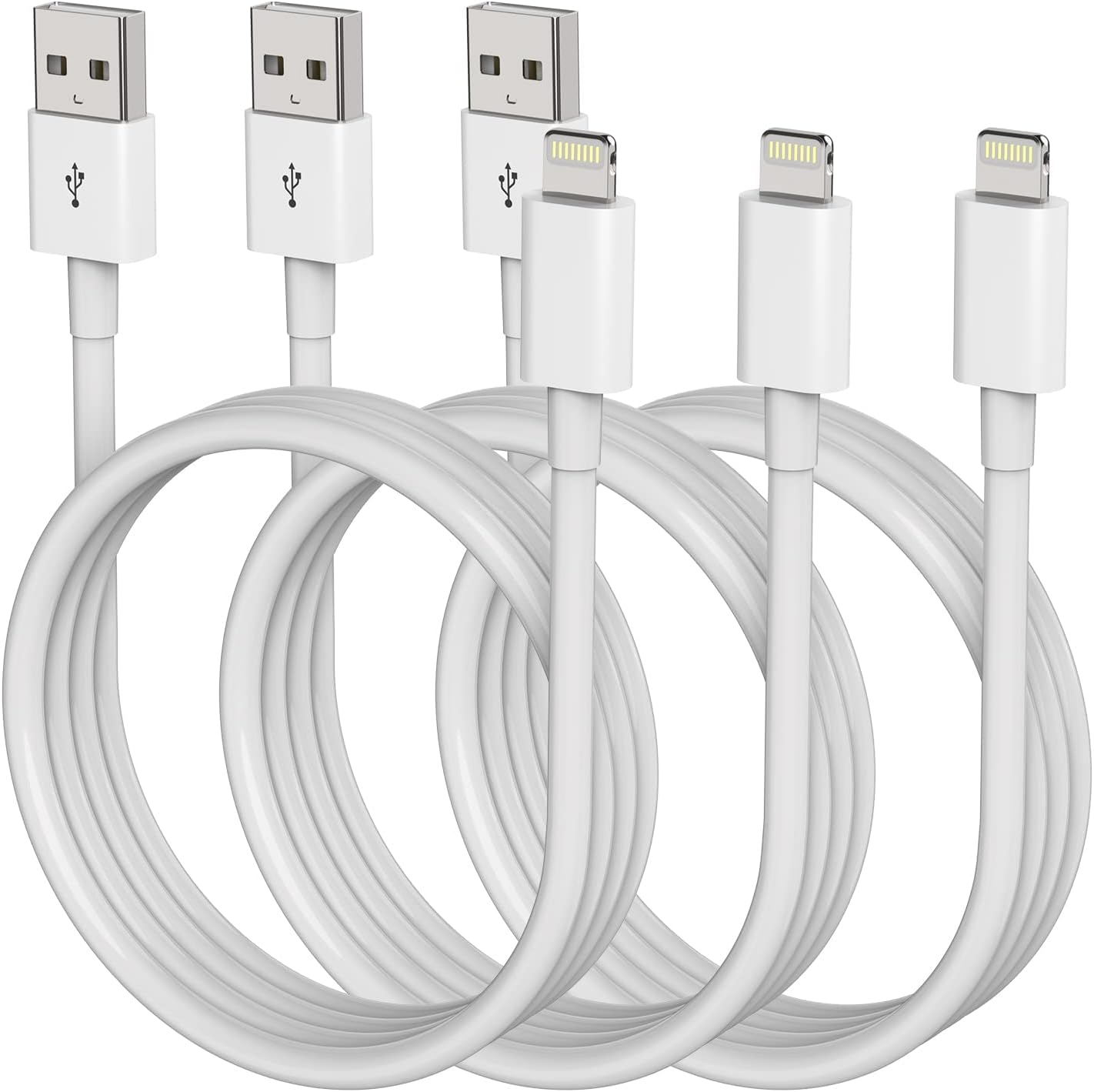 Iphone Charger 6 Feet Apple Mfi Certified, Lightning Cable 6FT Fast Charging Cor