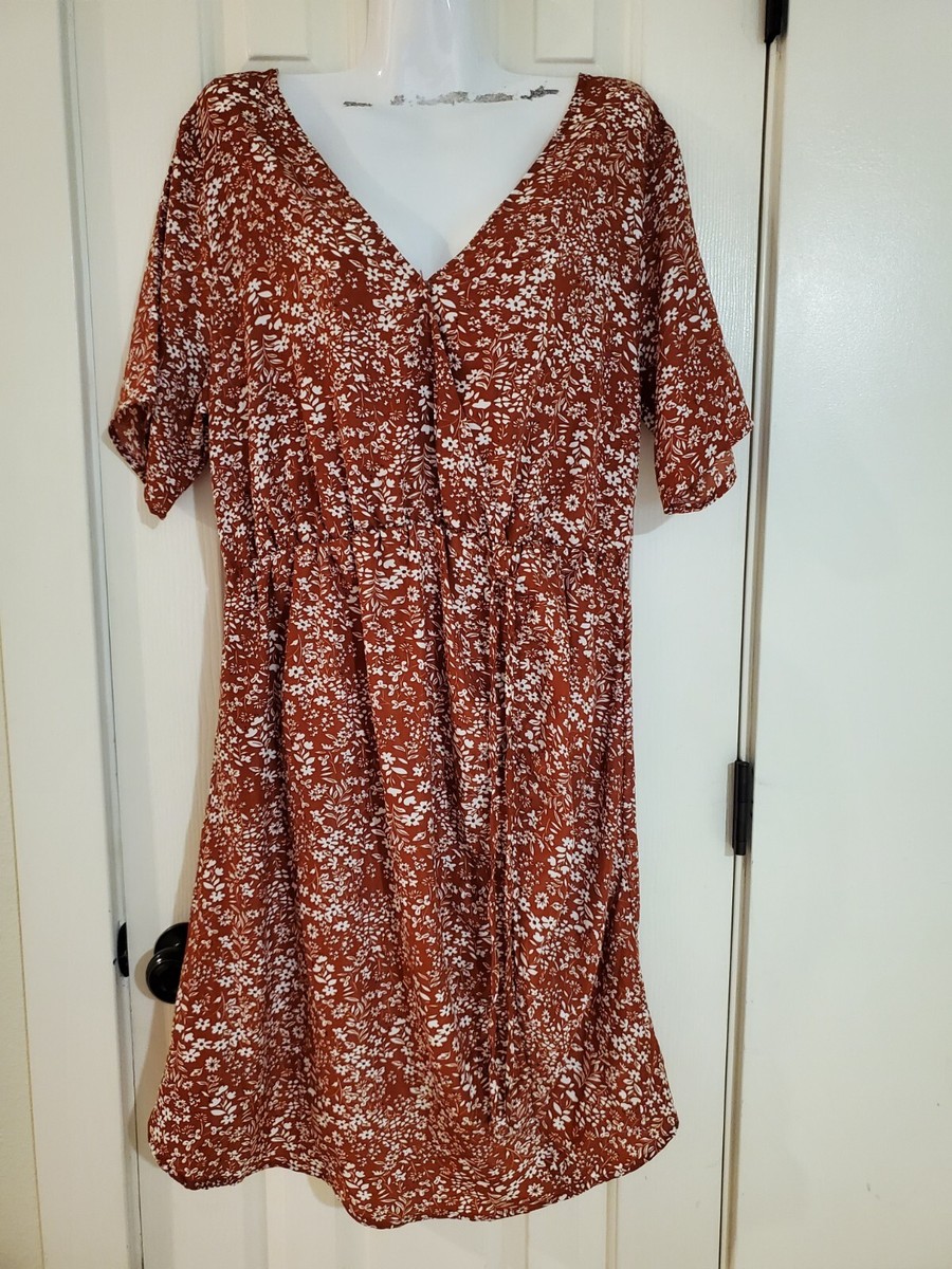 Shein Women's Floral Print Summer Maxi Dress Size 1XL front-Tie | eBay