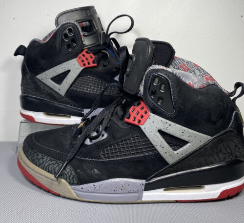 Nike Air Jordan SPIZIKE BLACK FIRE RED CEMENT GREY GREEN WHITE 315371-061 Size 8 - Picture 1 of 8