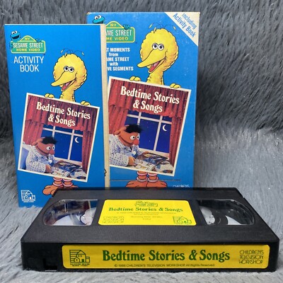 Sesame Street Bedtime Stories Songs VHS Tape 1986 PBS Kids